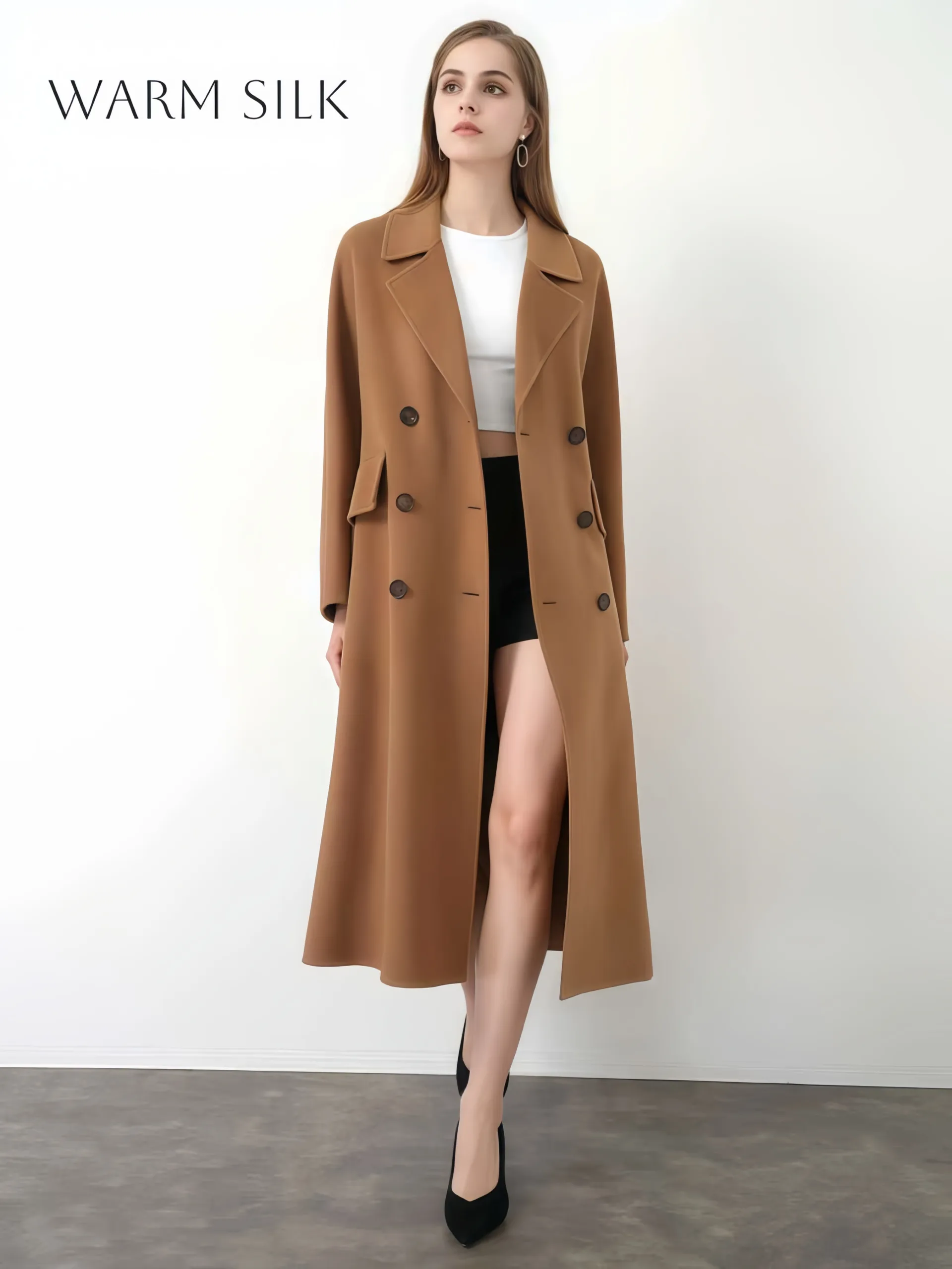 2025 new style cashmere trench coat
