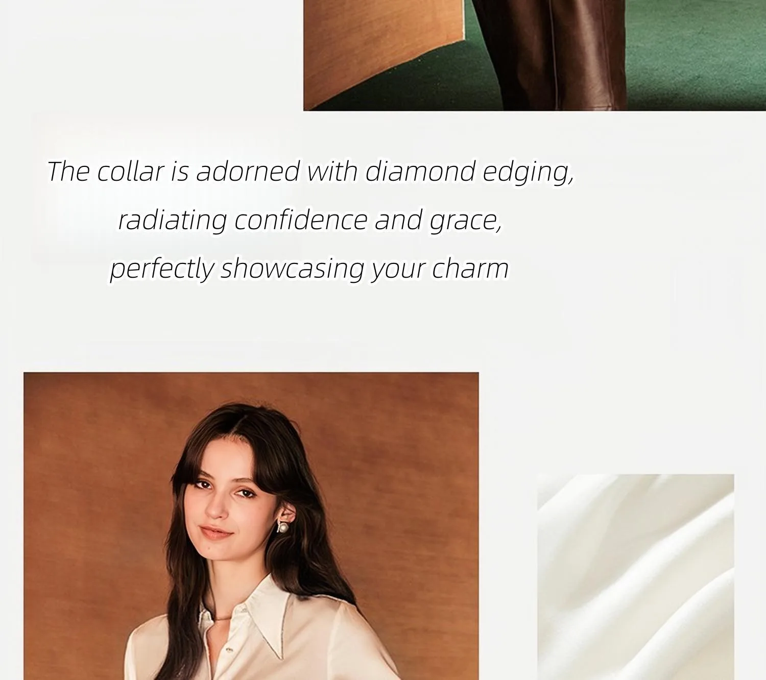 new collection white silk shirt for women heavyweight mulberry silk top satin luxury long sleeve blouse