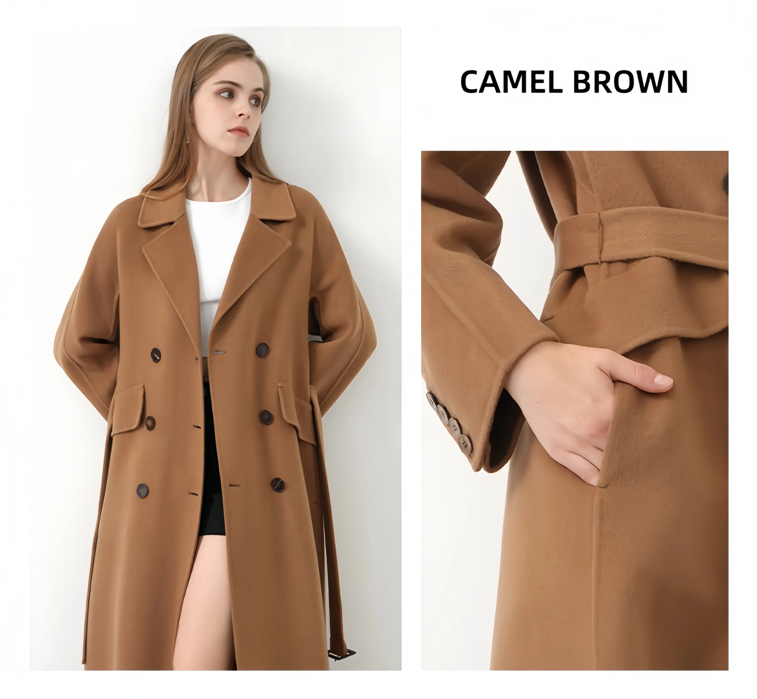2025 new style cashmere trench coat