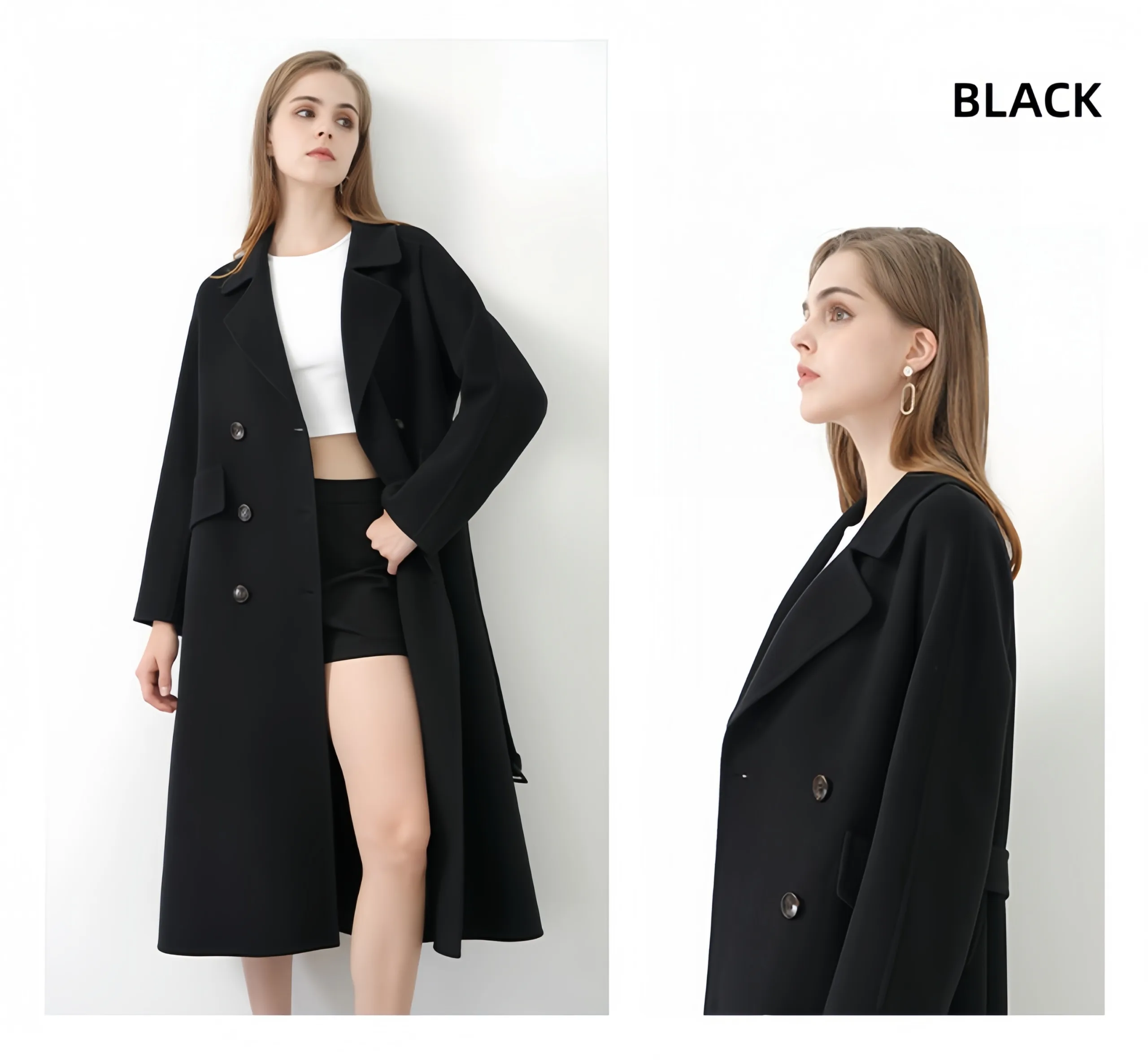 2025 new style cashmere trench coat