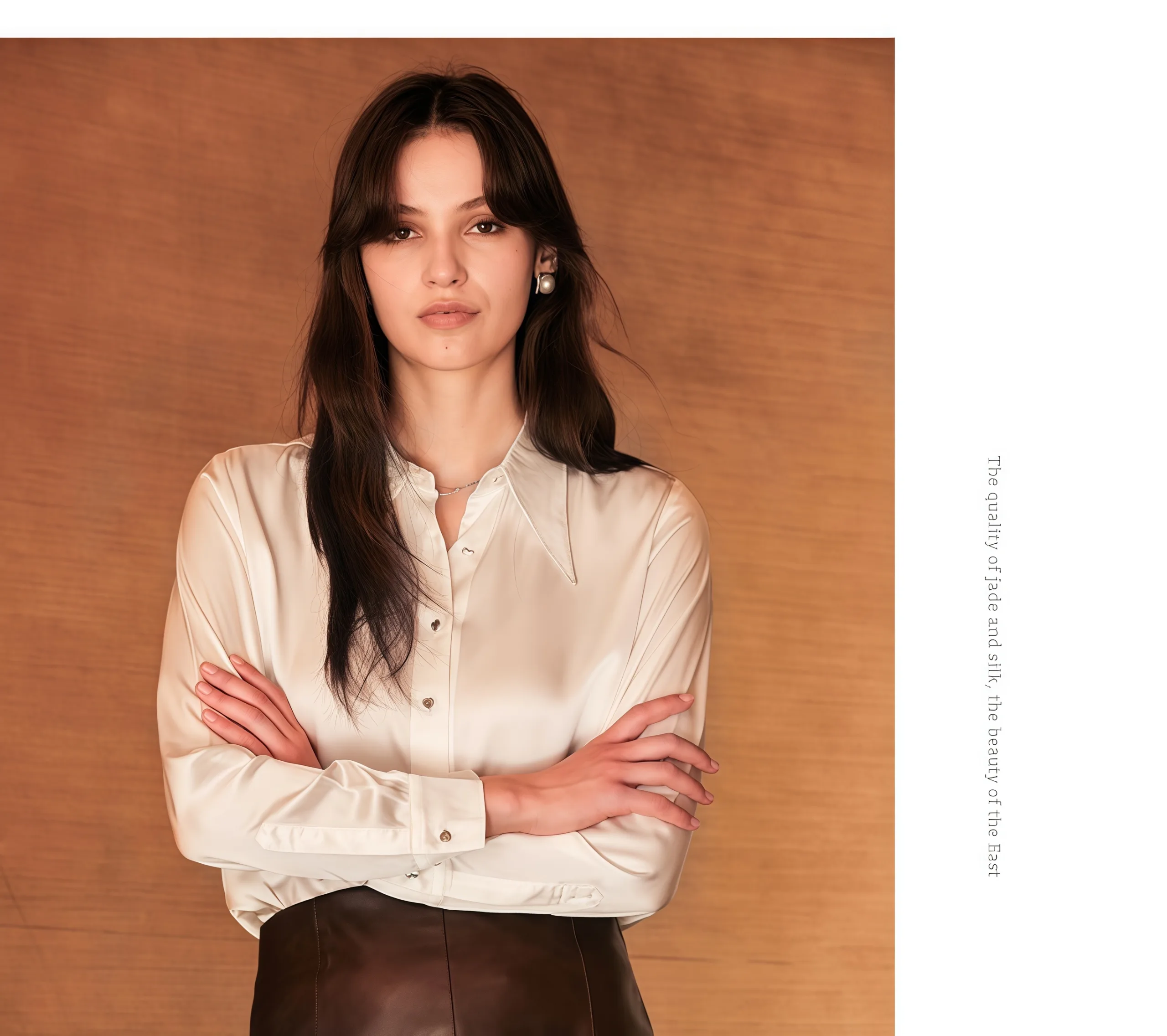 new collection white silk shirt for women heavyweight mulberry silk top satin luxury long sleeve blouse