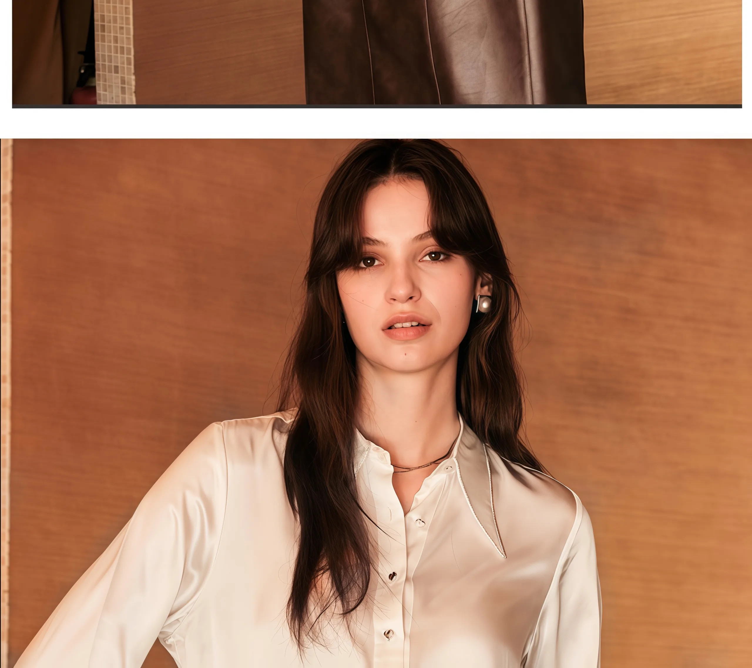 new collection white silk shirt for women heavyweight mulberry silk top satin luxury long sleeve blouse